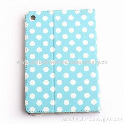 Dots design smart and cute leather case for iPad mini
